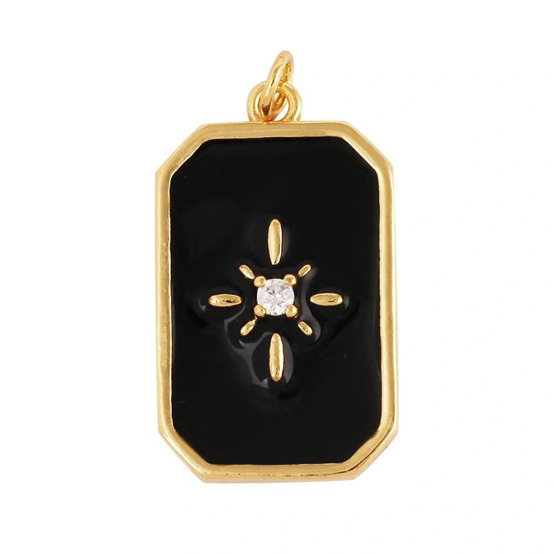 Sun Moon Star Celestial Charm Pendant,Real Gold Plated Cubic Zirconia CZ Paved,Jewelry Necklace Bracelet Accessories Supply M17