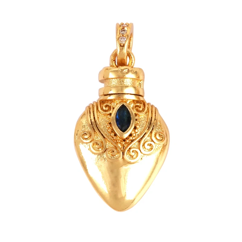 Delicacy Evil Eye Bottle Fashion Hollow Out Charm Pendant,Real 18K Gold Plated Colorful Jewelry Making Bead Knotting Accessories Supplies L48