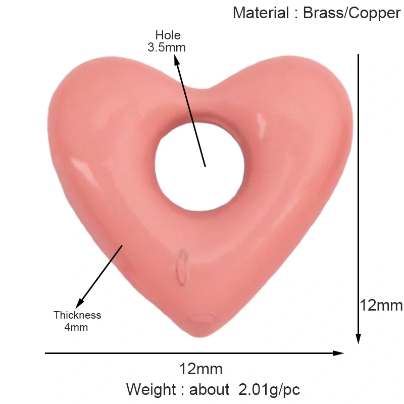 Fashion Colourful Heart Shape Charm Pendant,Classics Love Heart Cubic Zirconia Real 18K Gold Plated Craft Jewelry Supplies K66