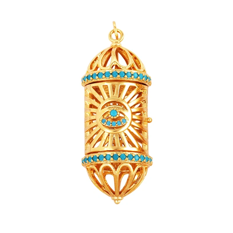 Delicacy Fashion Hollow Out Charm Pendant,Real 18K Gold Plated Colorful Jewelry Making Bead Knotting Accessories Supplies L48