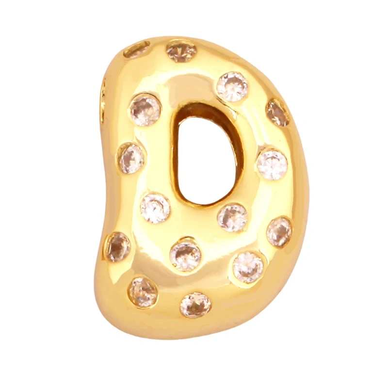 Cute Fashion 18K Gold Plated Full Zircon Crown Initial Name A-Z Letter Charm Pendant Necklace,Jewelry Findings Supplies K68