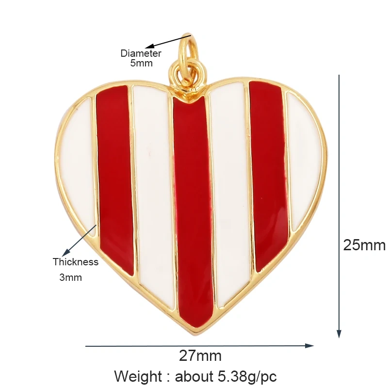 Fashion Delicacy Love Heart Shape Zircon Charm Pendant,Creative 18K Gold Plated Jewelry Findings Necklace Accessories Supply L19