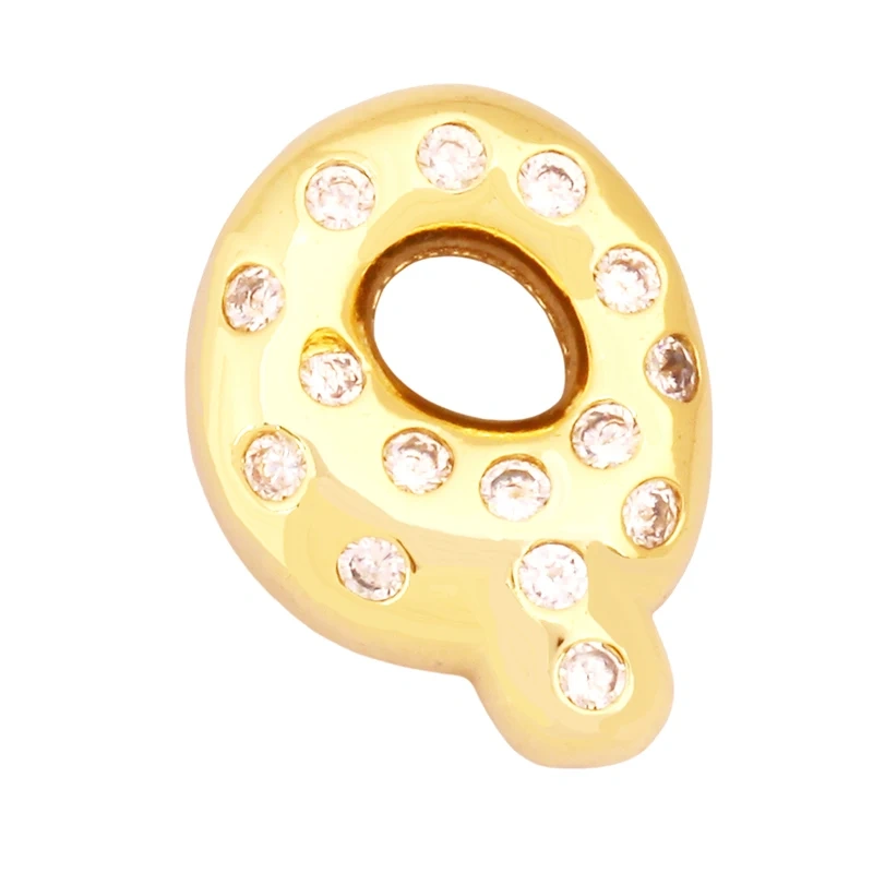 Cute Fashion 18K Gold Plated Full Zircon Crown Initial Name A-Z Letter Charm Pendant Necklace,Jewelry Findings Supplies K68