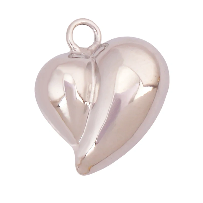 Fashion Colourful Heart Shape Charm Pendant,Classics Love Heart Cubic Zirconia Real 18K Gold Plated Craft Jewelry Supplies K66