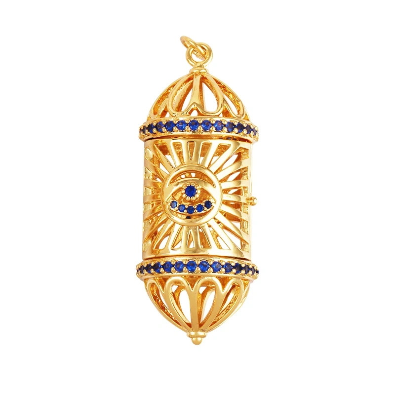 Delicacy Fashion Hollow Out Charm Pendant,Real 18K Gold Plated Colorful Jewelry Making Bead Knotting Accessories Supplies L48