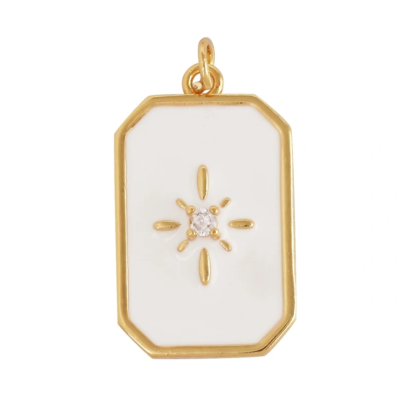 Sun Moon Star Celestial Charm Pendant,Real Gold Plated Cubic Zirconia CZ Paved,Jewelry Necklace Bracelet Accessories Supply M17