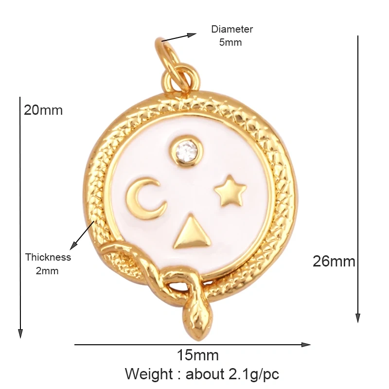Sun Moon Star Celestial Charm Pendant,Real Gold Plated Cubic Zirconia CZ Paved,Jewelry Necklace Bracelet Accessories Supply M17