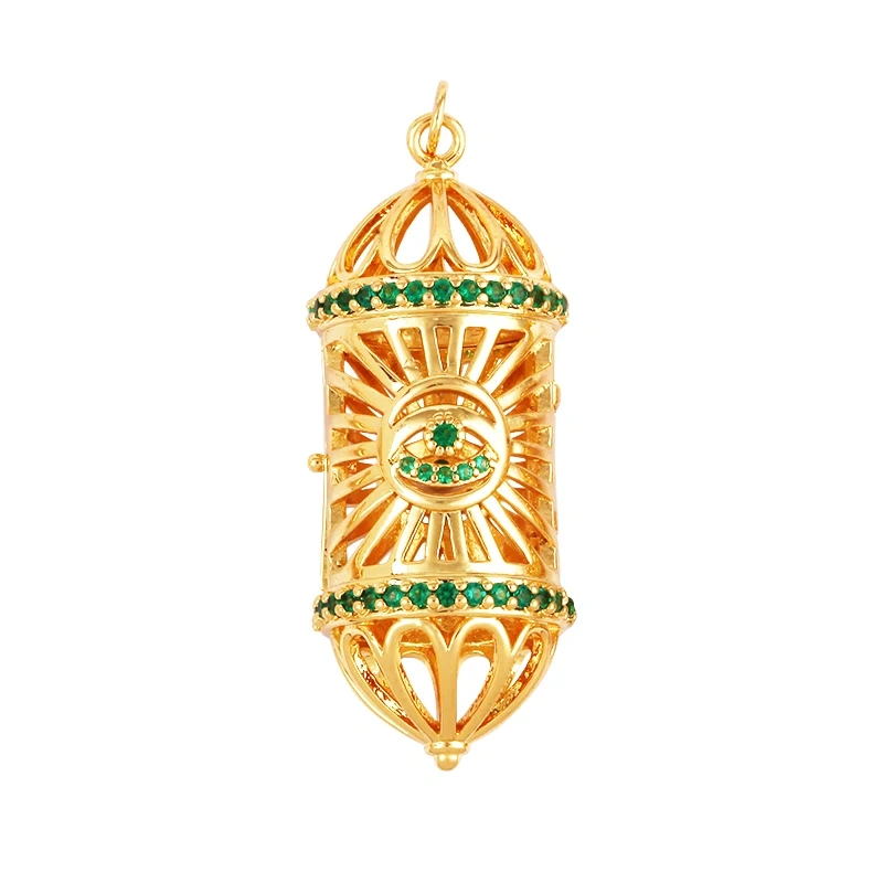 Delicacy Fashion Hollow Out Charm Pendant,Real 18K Gold Plated Colorful Jewelry Making Bead Knotting Accessories Supplies L48