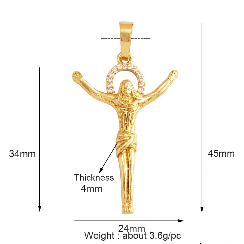 Religious Holy Jesus Guardian Angel Love Heart Charms Pendant,Latest Gold Plated Micro Zircon Jewelry Necklace Accessories L02