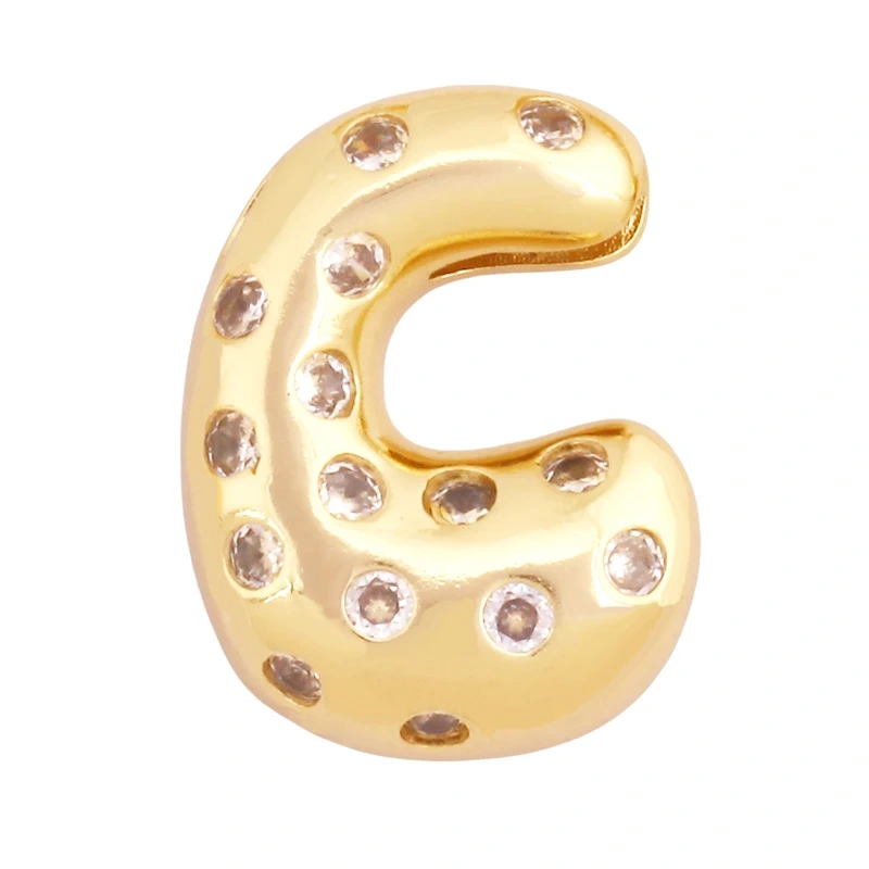 Cute Fashion 18K Gold Plated Full Zircon Crown Initial Name A-Z Letter Charm Pendant Necklace,Jewelry Findings Supplies K68