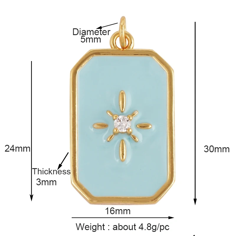 Sun Moon Star Celestial Charm Pendant,Real Gold Plated Cubic Zirconia CZ Paved,Jewelry Necklace Bracelet Accessories Supply M17