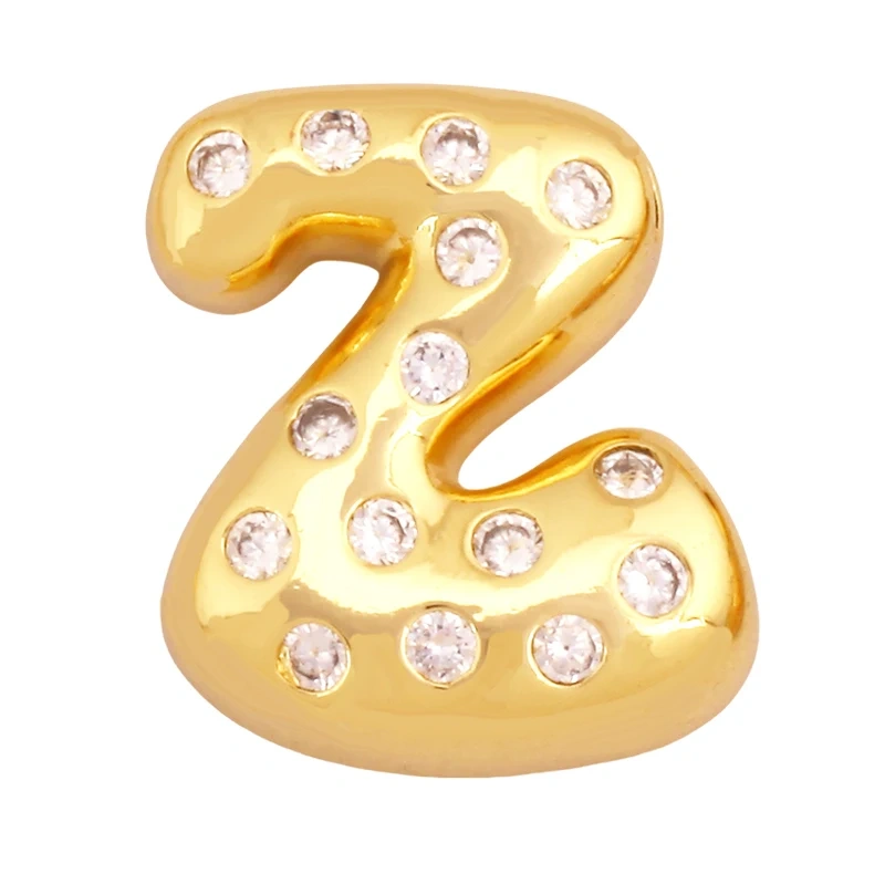 Cute Fashion 18K Gold Plated Full Zircon Crown Initial Name A-Z Letter Charm Pendant Necklace,Jewelry Findings Supplies K68