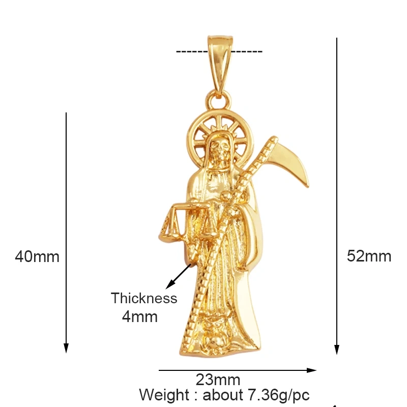 Religious Holy Jesus Guardian Angel Love Heart Charms Pendant,Latest Gold Plated Micro Zircon Jewelry Necklace Accessories L02