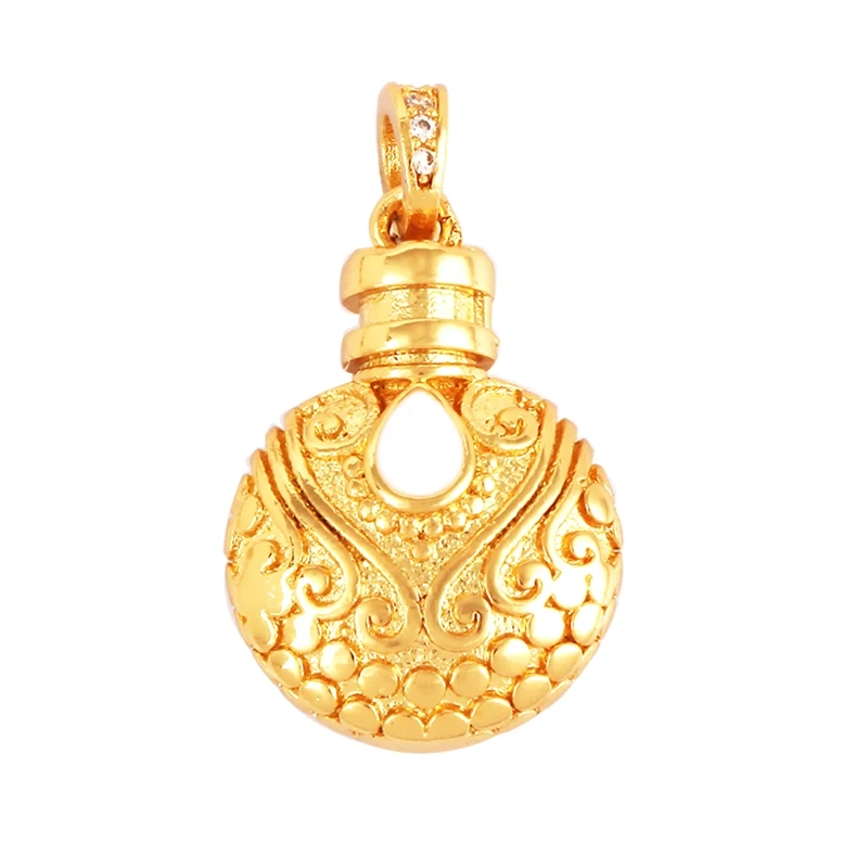 Delicacy Fashion Hollow Out Charm Pendant,Real 18K Gold Plated Colorful Jewelry Making Bead Knotting Accessories Supplies L48