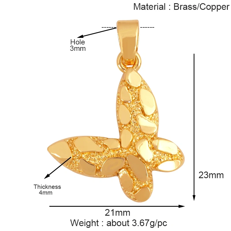 Fashion Love Heart Round Rectangle Geometry Charm Pendant,18K Gold Plated Necklace Bracelet Jewelry Findings Daily Supplies K67