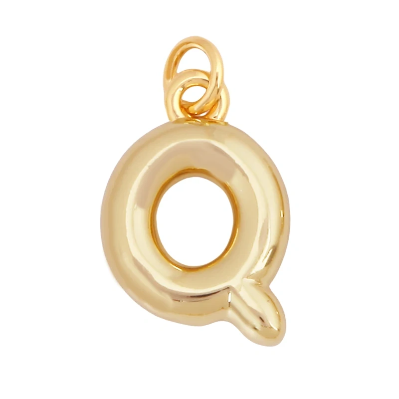 Cute Fashion 18K Gold Plated Without Zircon BrassInitial Name A-Z Letter Charm Pendant Necklace,Jewelry Findings Supplies K95