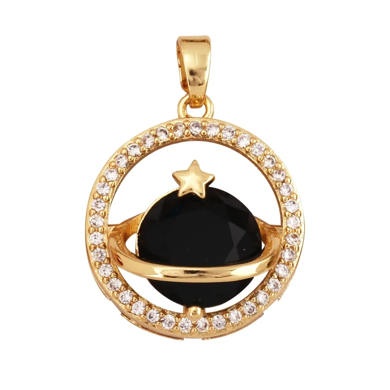 Trendy Coin Round Moon Sun Star Mini Charm Pendant,Real 18K Gold Plated,Jewelry Components Findings Accessories Supplies K93