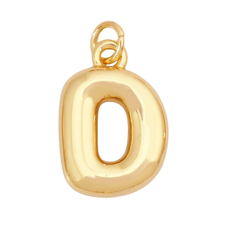 Cute Fashion 18K Gold Plated Without Zircon BrassInitial Name A-Z Letter Charm Pendant Necklace,Jewelry Findings Supplies K95