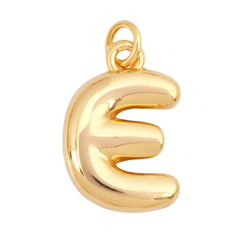 Cute Fashion 18K Gold Plated Without Zircon BrassInitial Name A-Z Letter Charm Pendant Necklace,Jewelry Findings Supplies K95