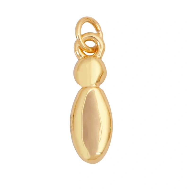 Cute Fashion 18K Gold Plated Without Zircon BrassInitial Name A-Z Letter Charm Pendant Necklace,Jewelry Findings Supplies K95