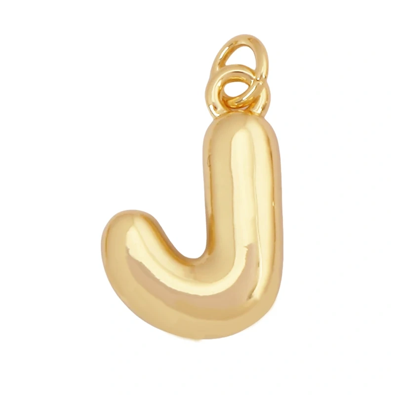 Cute Fashion 18K Gold Plated Without Zircon BrassInitial Name A-Z Letter Charm Pendant Necklace,Jewelry Findings Supplies K95