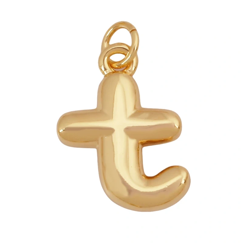 Cute Fashion 18K Gold Plated Without Zircon BrassInitial Name A-Z Letter Charm Pendant Necklace,Jewelry Findings Supplies K95