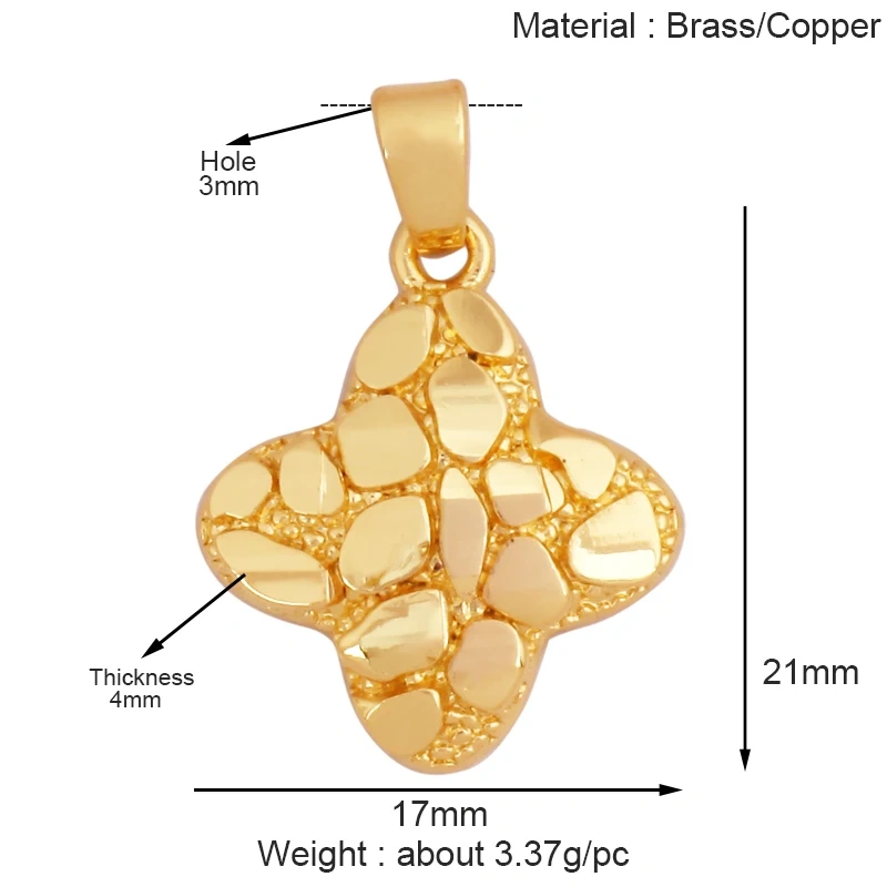 Fashion Love Heart Round Rectangle Geometry Charm Pendant,18K Gold Plated Necklace Bracelet Jewelry Findings Daily Supplies K67