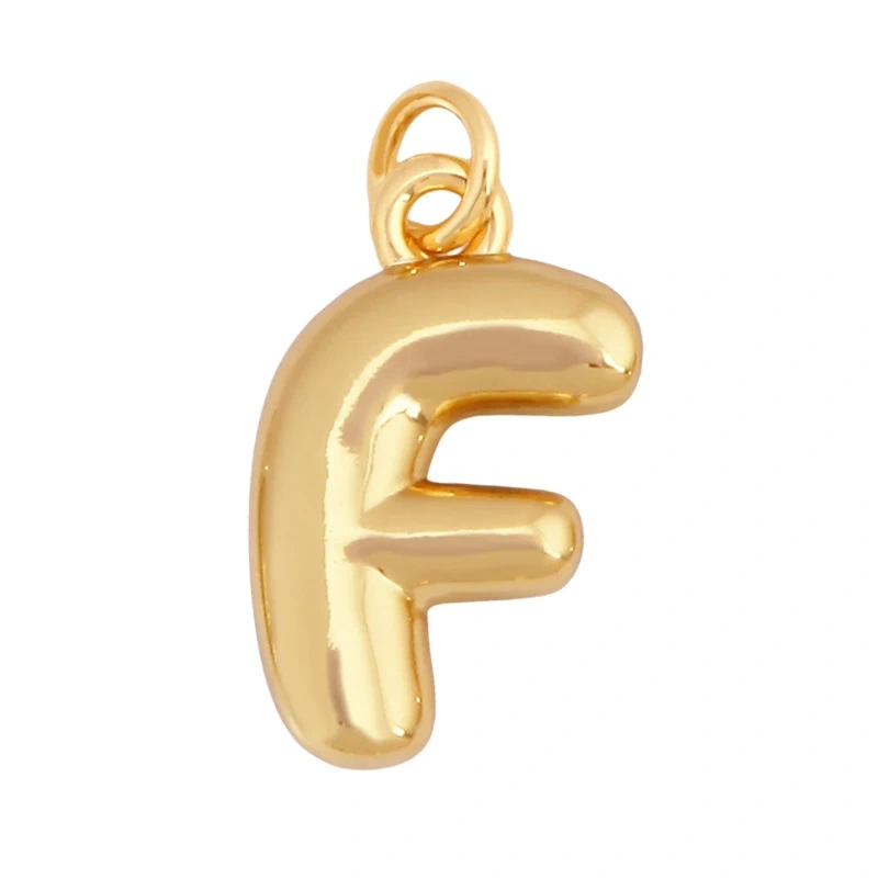 Cute Fashion 18K Gold Plated Without Zircon BrassInitial Name A-Z Letter Charm Pendant Necklace,Jewelry Findings Supplies K95