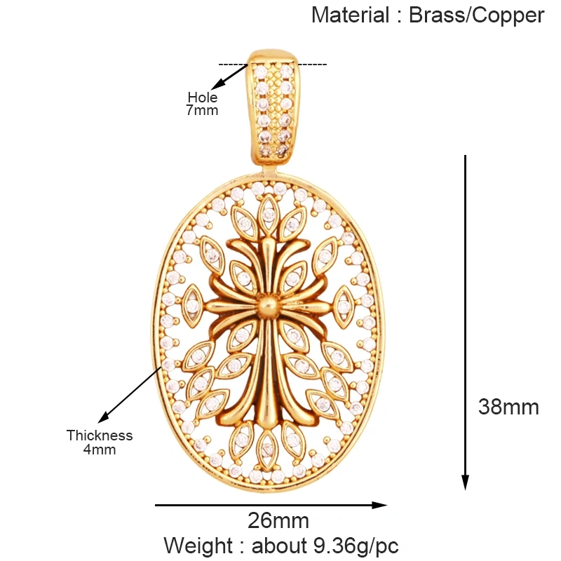 Luxury Classics Colourful Heart Shape Charm Pendant,Creative Love Heart Cubic Zirconia Real 18K Gold Plated Jewelry Supplies K92