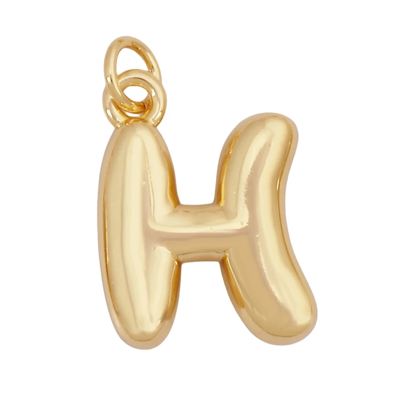 Cute Fashion 18K Gold Plated Without Zircon BrassInitial Name A-Z Letter Charm Pendant Necklace,Jewelry Findings Supplies K95