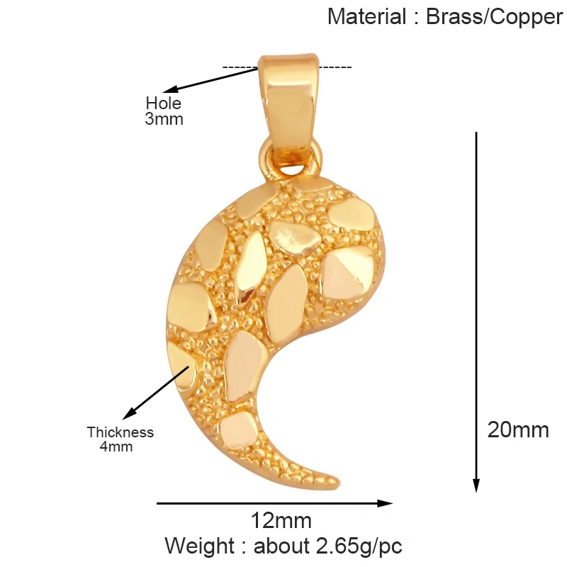 Fashion Love Heart Round Rectangle Geometry Charm Pendant,18K Gold Plated Necklace Bracelet Jewelry Findings Daily Supplies K67