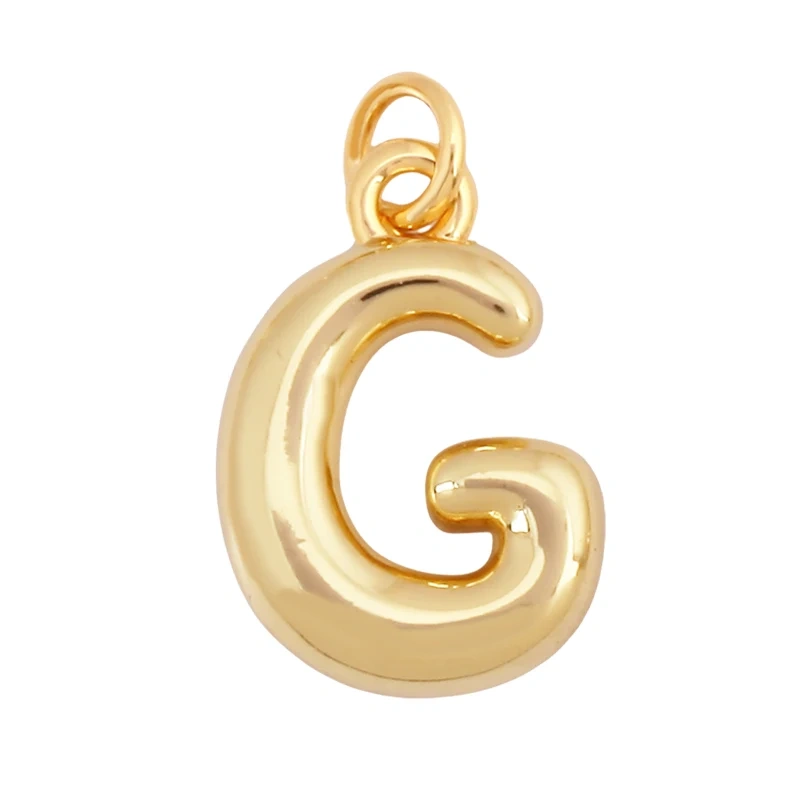 Cute Fashion 18K Gold Plated Without Zircon BrassInitial Name A-Z Letter Charm Pendant Necklace,Jewelry Findings Supplies K95