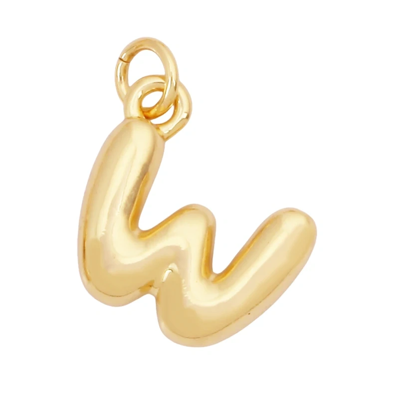 Cute Fashion 18K Gold Plated Without Zircon BrassInitial Name A-Z Letter Charm Pendant Necklace,Jewelry Findings Supplies K95