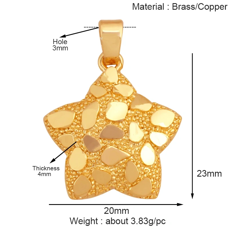 Fashion Love Heart Round Rectangle Geometry Charm Pendant,18K Gold Plated Necklace Bracelet Jewelry Findings Daily Supplies K67