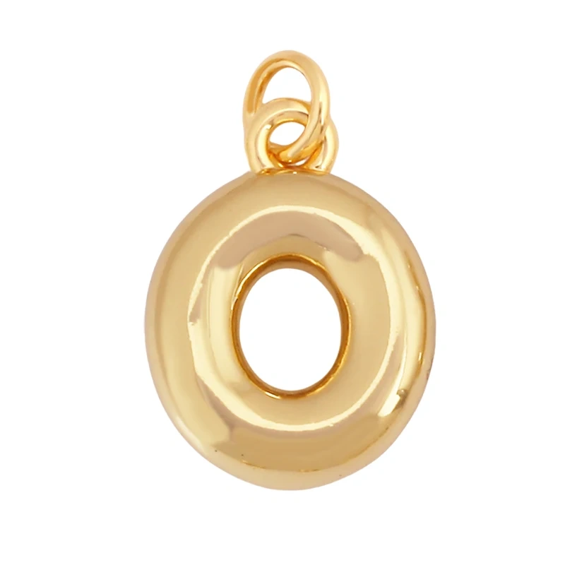 Cute Fashion 18K Gold Plated Without Zircon BrassInitial Name A-Z Letter Charm Pendant Necklace,Jewelry Findings Supplies K95