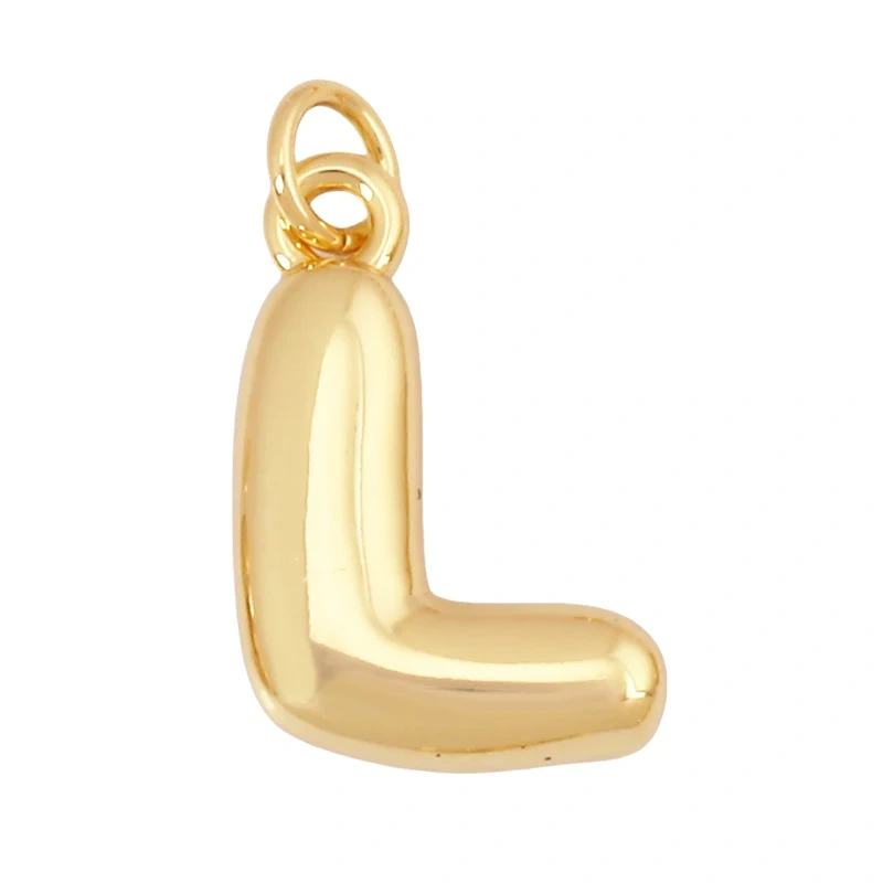 Cute Fashion 18K Gold Plated Without Zircon BrassInitial Name A-Z Letter Charm Pendant Necklace,Jewelry Findings Supplies K95