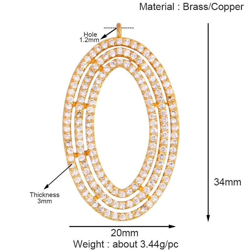 Luxury Classics Colourful Heart Shape Charm Pendant,Creative Love Heart Cubic Zirconia Real 18K Gold Plated Jewelry Supplies K92