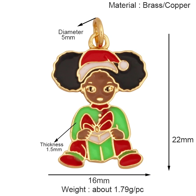 Hallowmas Christmas Present Snowflake Deer Charm Pendant,Real 18K Gold Plated  Necklace Bracelet Earring Jewelry Supplies K97