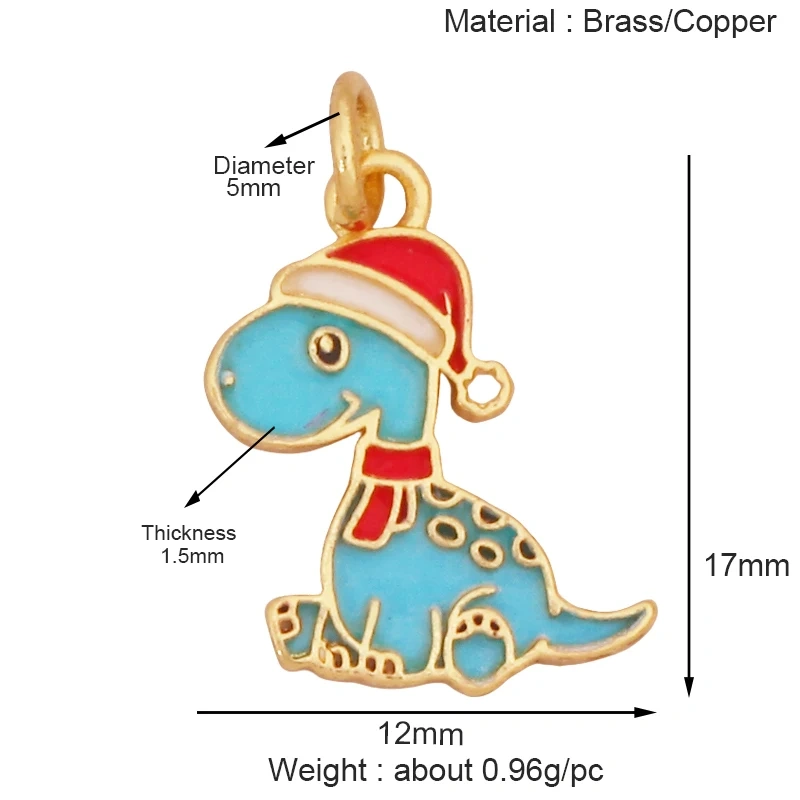 Hallowmas Christmas Present Snowflake Deer Charm Pendant,Real 18K Gold Plated  Necklace Bracelet Earring Jewelry Supplies K97