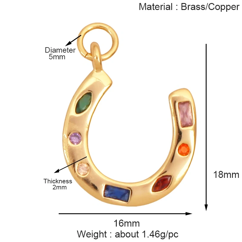 Unique Real 18k Gold Plated Tusk Bull OX Horn Moon Charm Pendant,Trendy Crescent Jewelry Necklace DIY Accessories Supplies K71