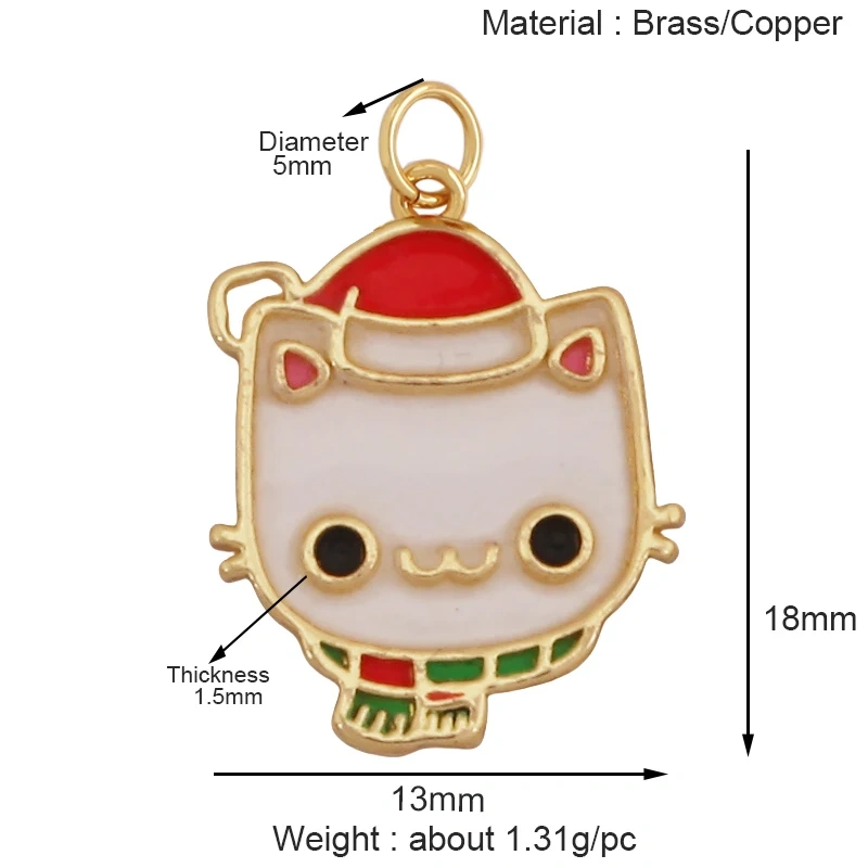 Hallowmas Christmas Present Snowflake Deer Charm Pendant,Real 18K Gold Plated  Necklace Bracelet Earring Jewelry Supplies K97