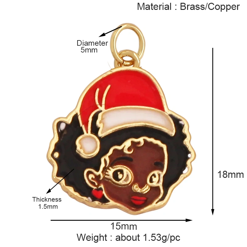 Hallowmas Christmas Present Snowflake Deer Charm Pendant,Real 18K Gold Plated  Necklace Bracelet Earring Jewelry Supplies K97