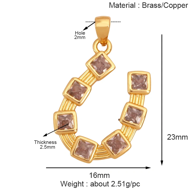 Unique Real 18k Gold Plated Tusk Bull OX Horn Moon Charm Pendant,Trendy Crescent Jewelry Necklace DIY Accessories Supplies K71