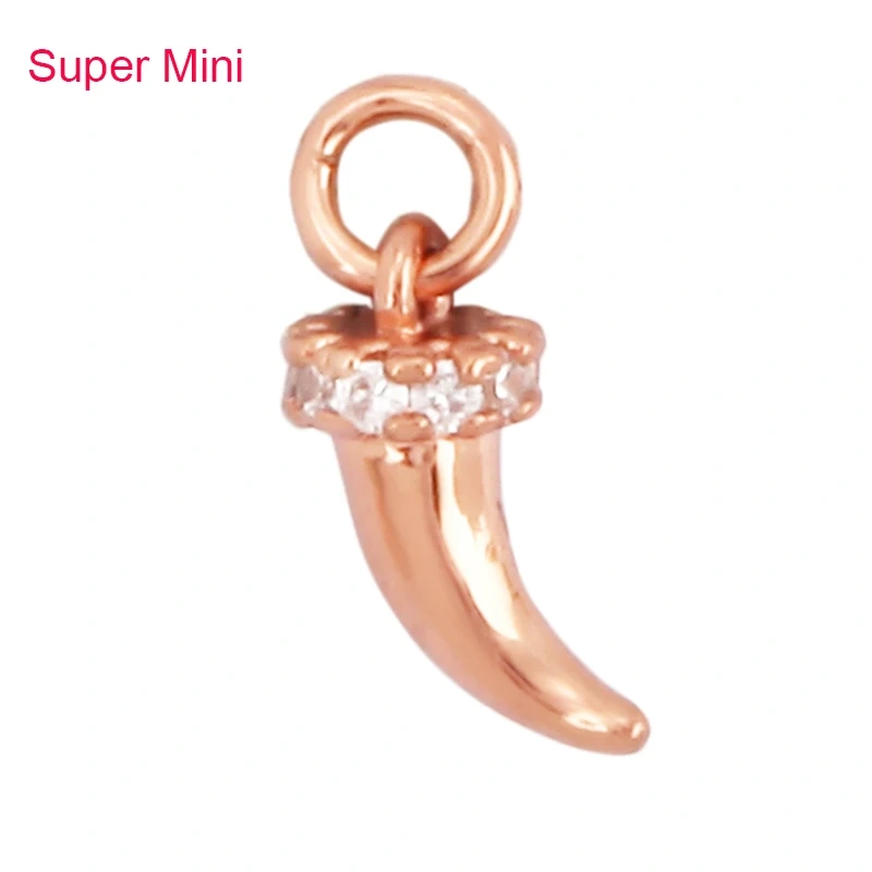 Unique Real 18k Gold Plated Tusk Bull OX Horn Moon Charm Pendant,Trendy Crescent Jewelry Necklace DIY Accessories Supplies K71