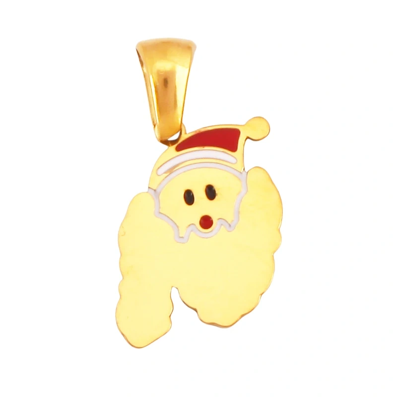 316 Stainless Steel Initial Letter Alphabet Name Christmas Santa Clause Charm Pendant, DIY Handmade Jewlery Findings Accessories Supply K37