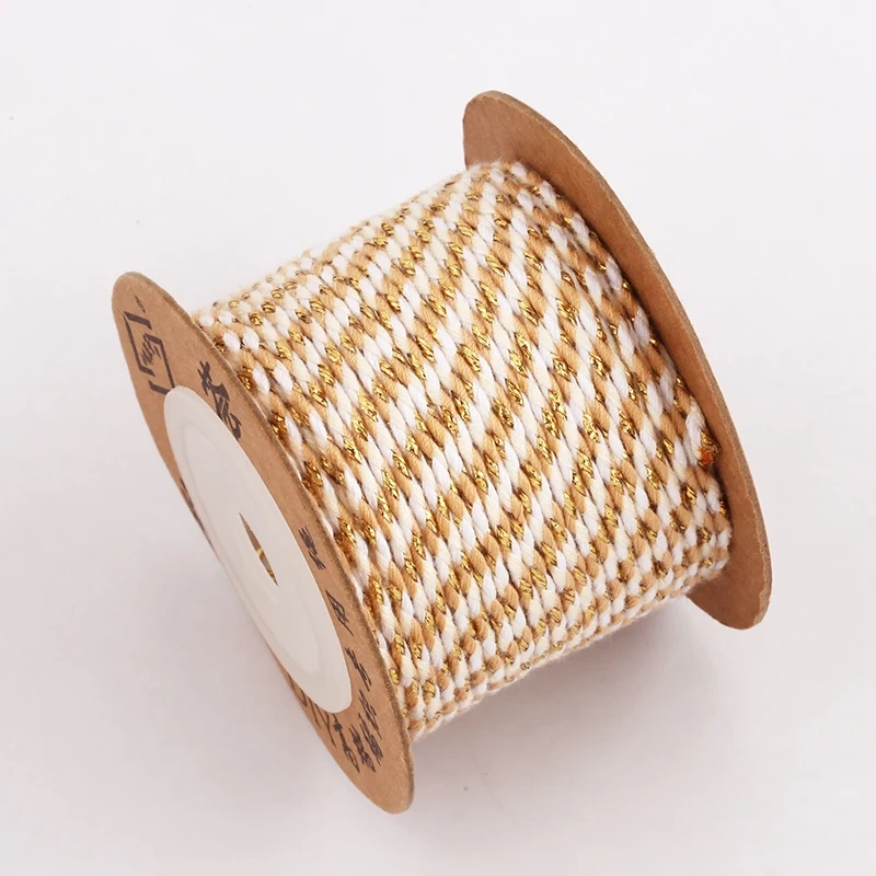 Trendy Colourful Golden Silk Thread 2mm 10 Meters Roll for Jewelry Design,Friendship Necklace Bracelet DIY Hand Making Supplies