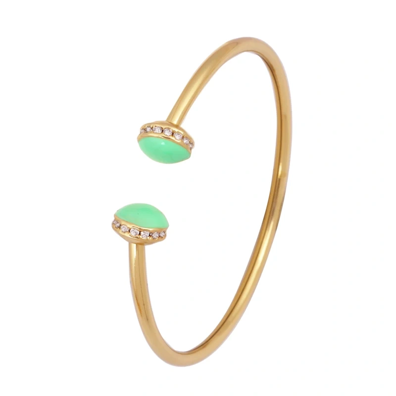 Newest Sweet Romantic Colorful Neon Enamel Oil Dropped Zircon Bracelet,Fashion Handmade Bangle Jewelry Party Summer Beach Gift