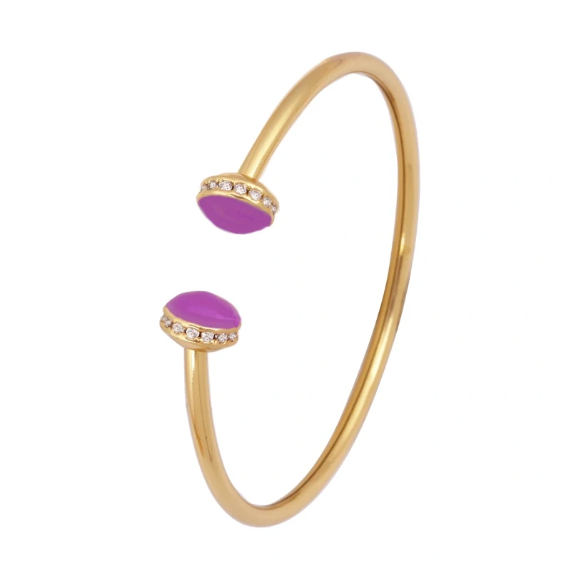 Newest Sweet Romantic Colorful Neon Enamel Oil Dropped Zircon Bracelet,Fashion Handmade Bangle Jewelry Party Summer Beach Gift