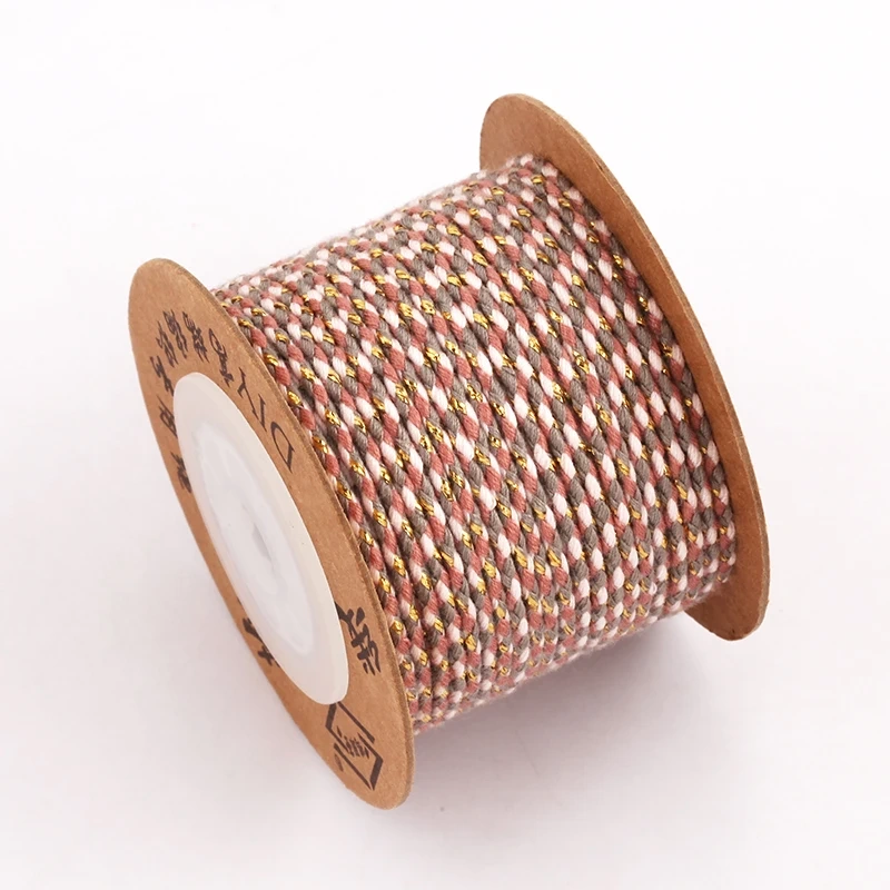 Trendy Colourful Golden Silk Thread 2mm 10 Meters Roll for Jewelry Design,Friendship Necklace Bracelet DIY Hand Making Supplies