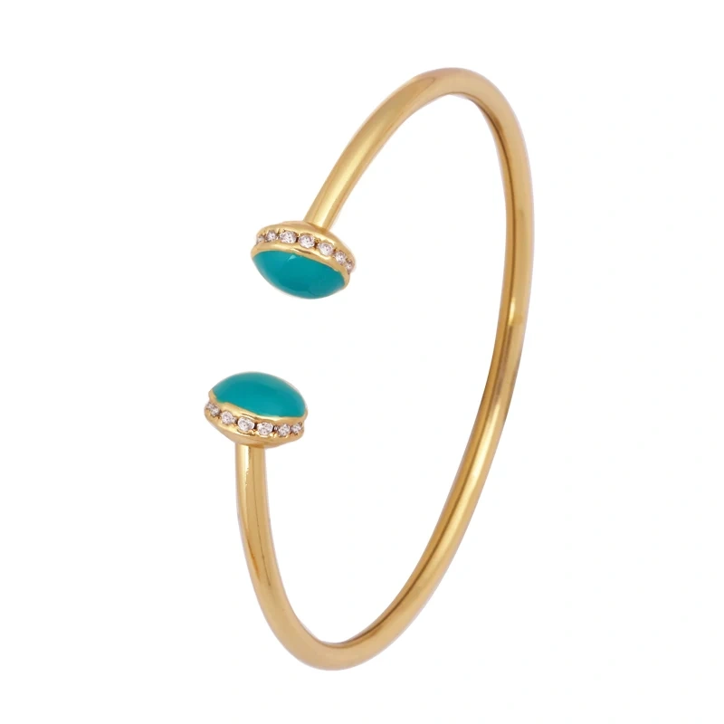 Newest Sweet Romantic Colorful Neon Enamel Oil Dropped Zircon Bracelet,Fashion Handmade Bangle Jewelry Party Summer Beach Gift